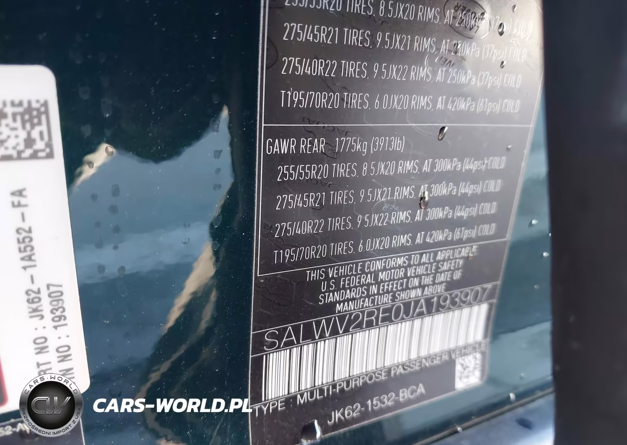 2018 Land Rover Range Rover Sport Autobiography VIN:SALWV2RE0JA193907 - 9