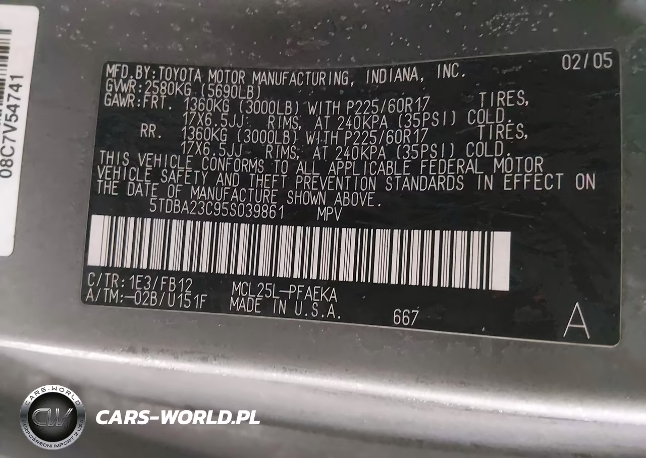 2005 Toyota Sienna Le VIN:5TDBA23C95S039861 - 9