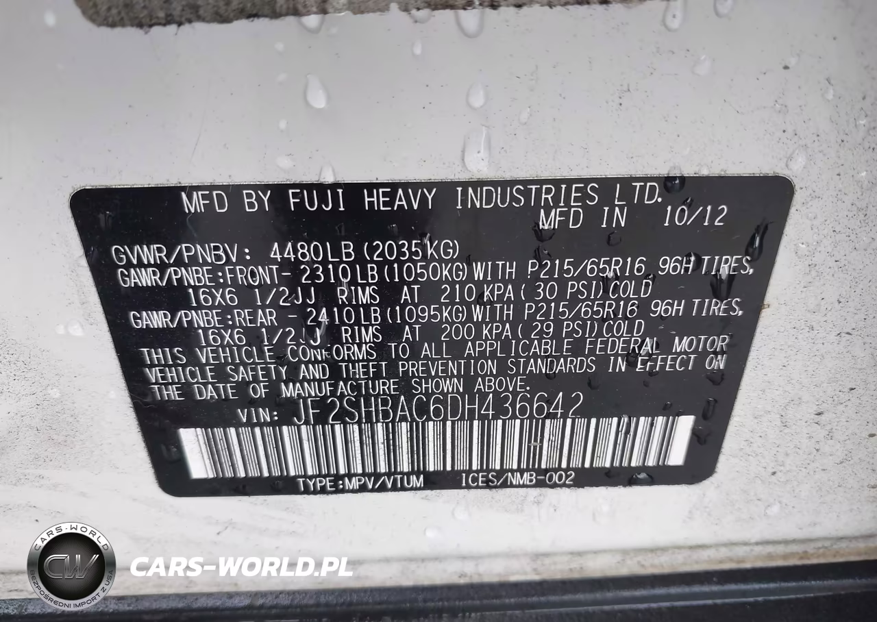 2013 Subaru Forester 2.5X VIN:JF2SHBAC6DH436642 - 9