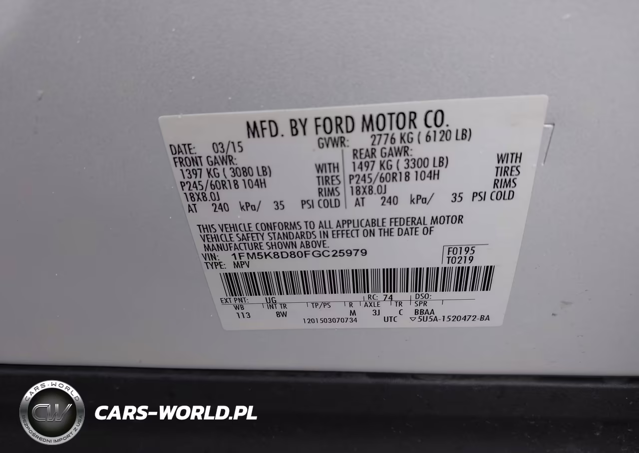 2015 Ford Explorer Xlt VIN:1FM5K8D80FGC25979 - 9