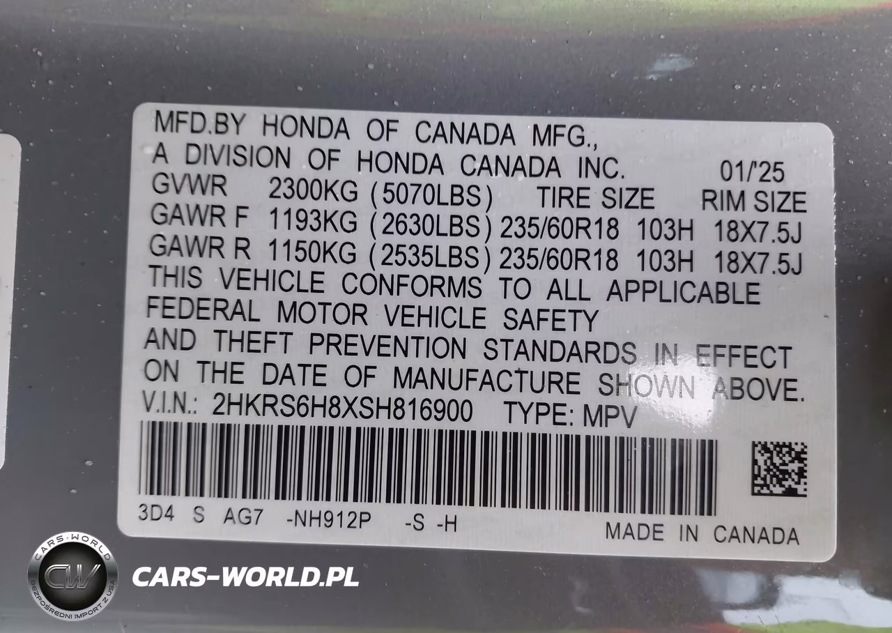 2025 Honda Cr-V Hybrid Sport-L VIN:2HKRS6H8XSH816900 - 9