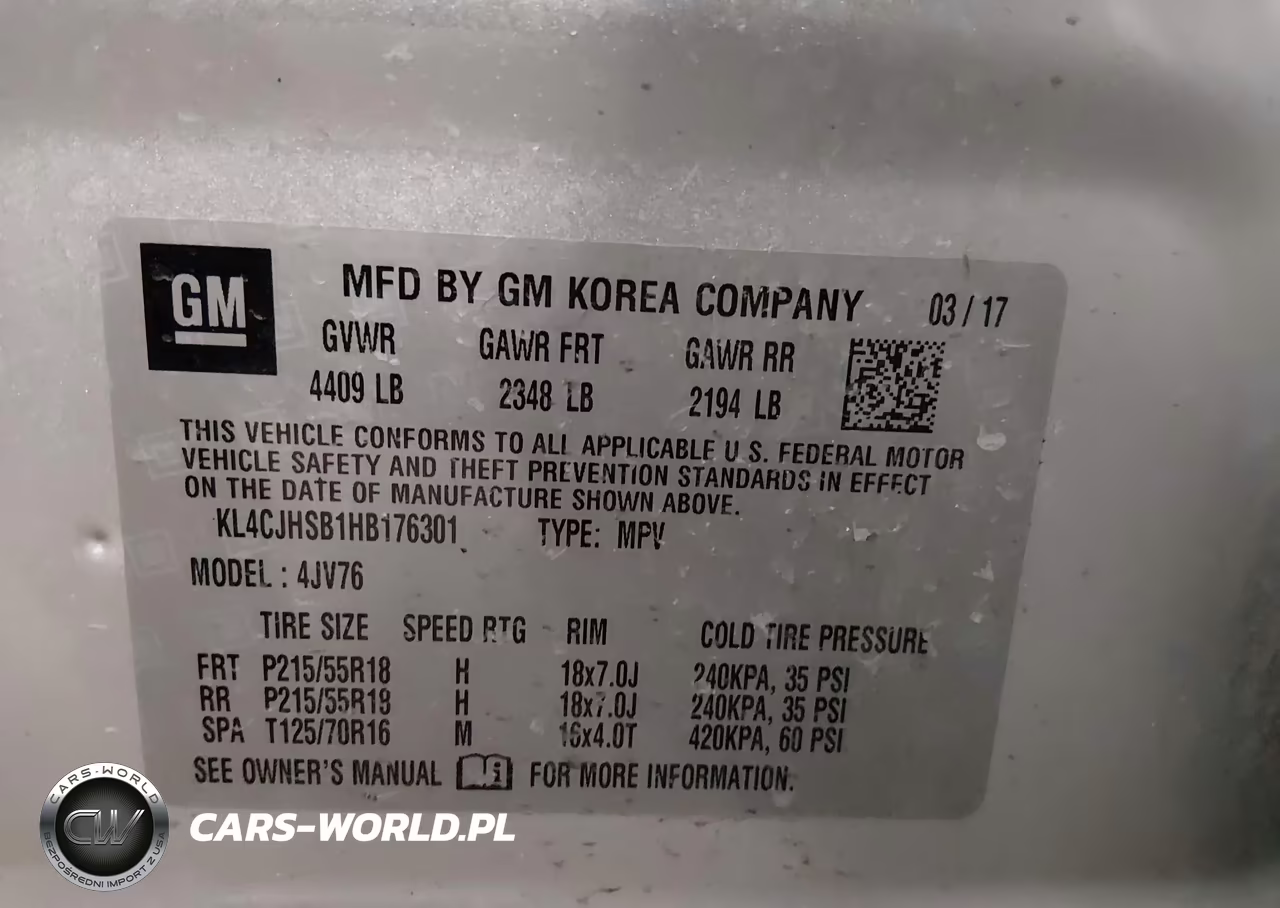 2017 Buick Encore Premium VIN:KL4CJHSB1HB176301 - 9