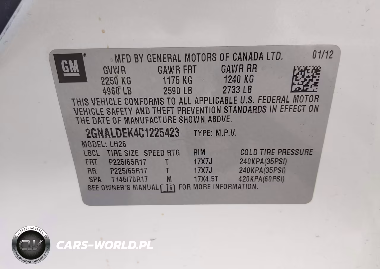 2012 Chevrolet Equinox 1Lt VIN:2GNALDEK4C1225423 - 9