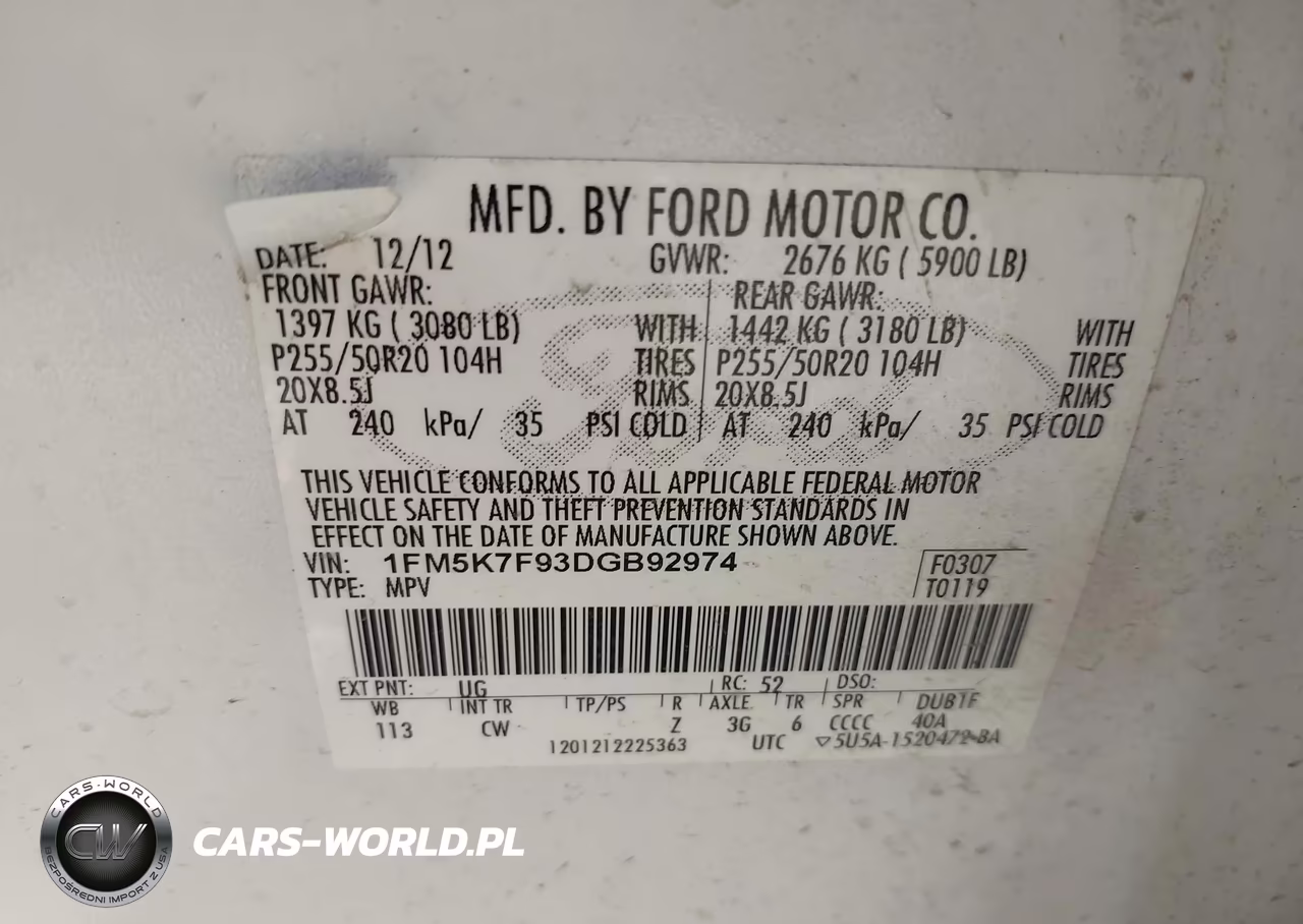 2013 Ford Explorer Limited VIN:1FM5K7F93DGB92974 - 9