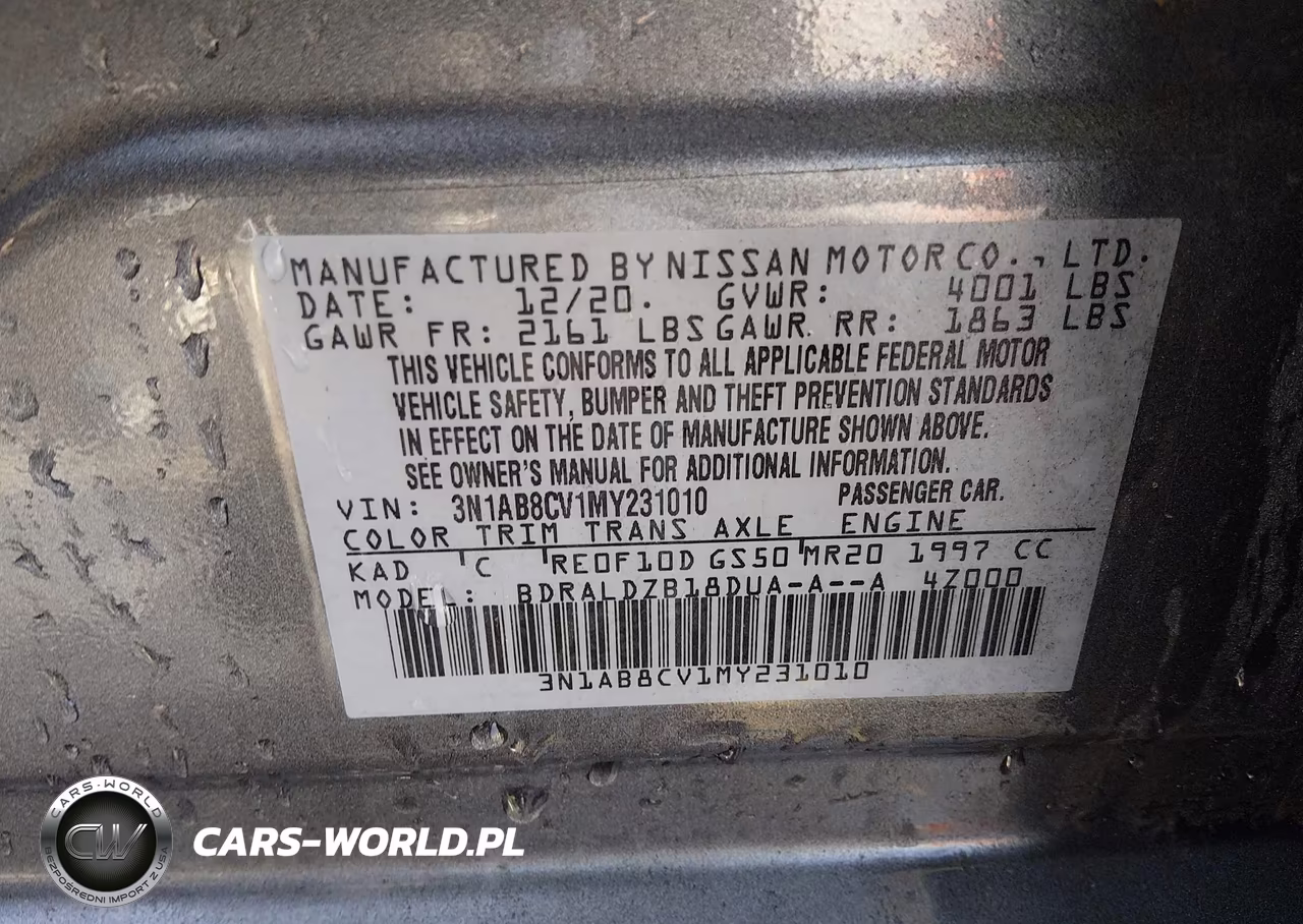 2021 Nissan Sentra Sv Xtronic Cvt VIN:3N1AB8CV1MY231010 - 9