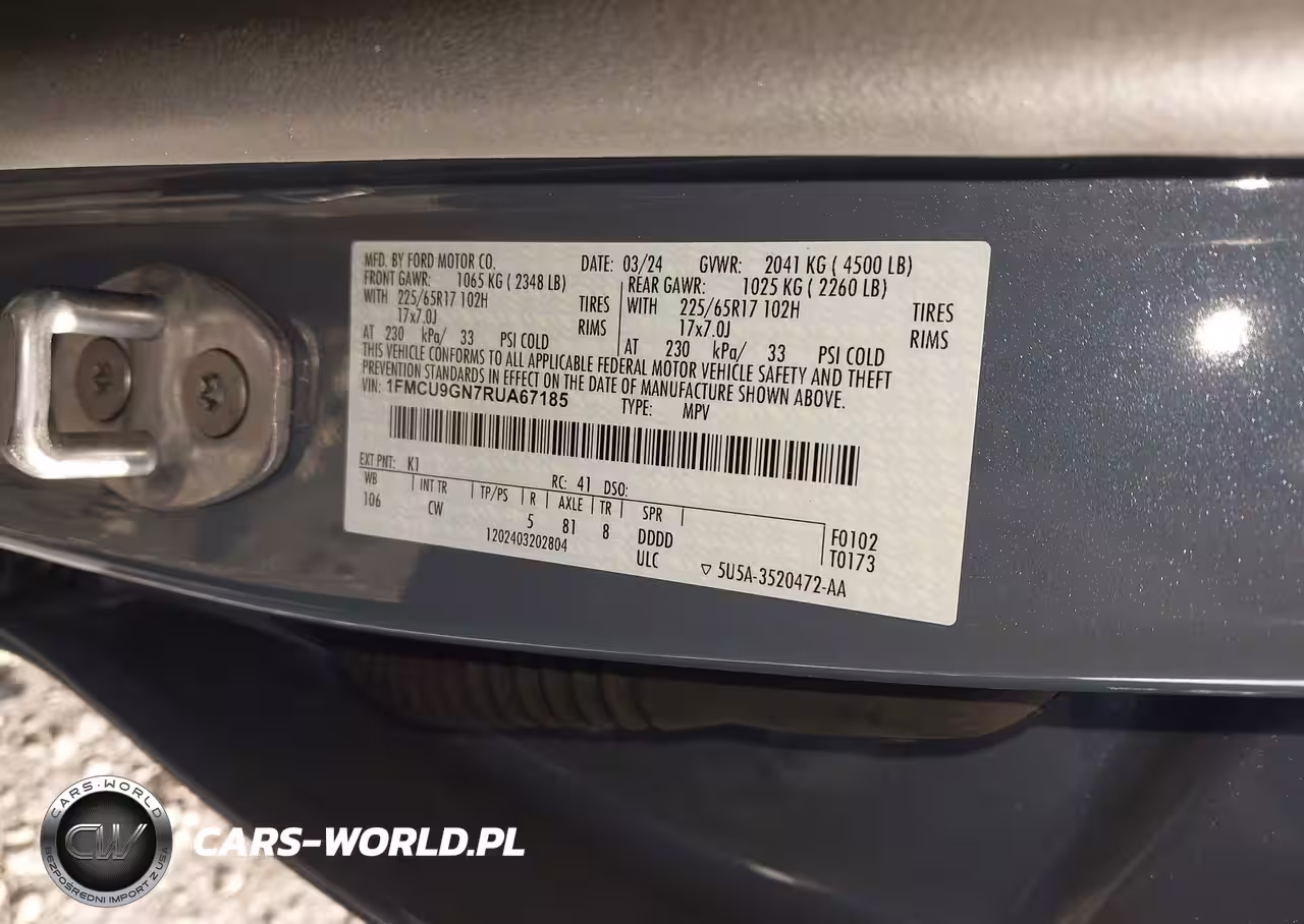 2024 Ford Escape Active VIN:1FMCU9GN7RUA67185 - 9