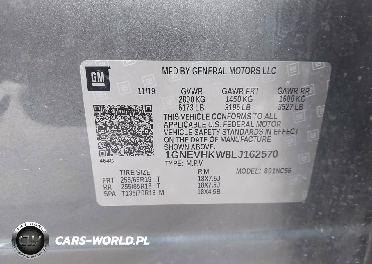 2020 Chevrolet Traverse Awd Lt Leather VIN:1GNEVHKW8LJ162570 - 9