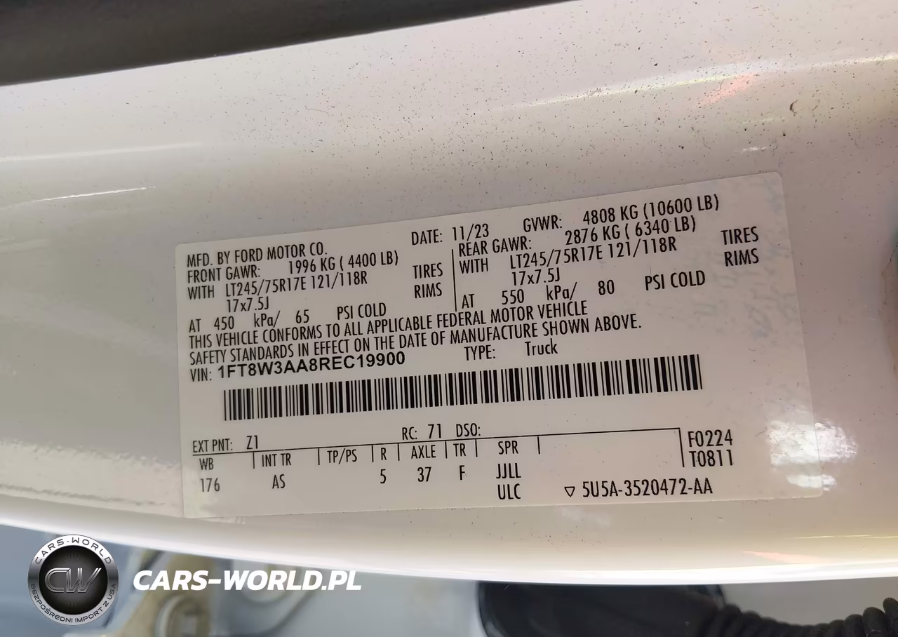 2024 Ford F-350 Xl VIN:1FT8W3AA8REC19900 - 9