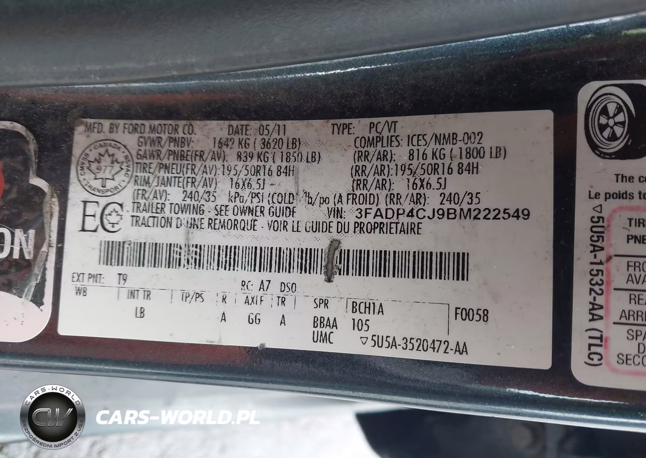 2011 Ford Fiesta Sel VIN:3FADP4CJ9BM222549 - 9
