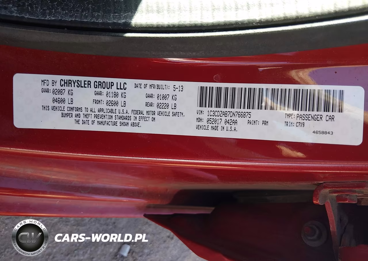 2013 Dodge Avenger Se VIN:1C3CDZAB7DN766875 - 9