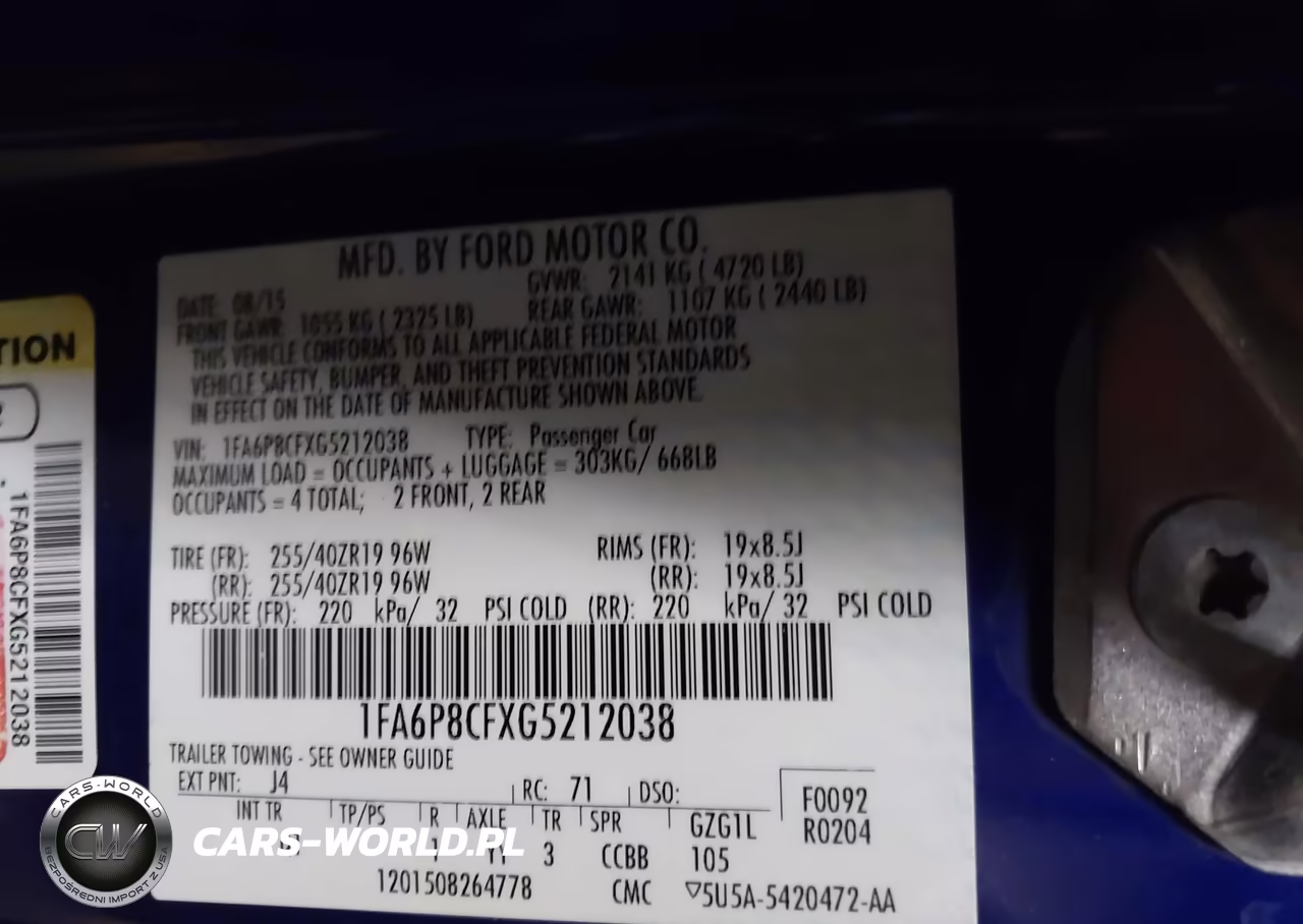 2016 Ford Mustang Gt VIN:1FA6P8CFXG5212038 - 9