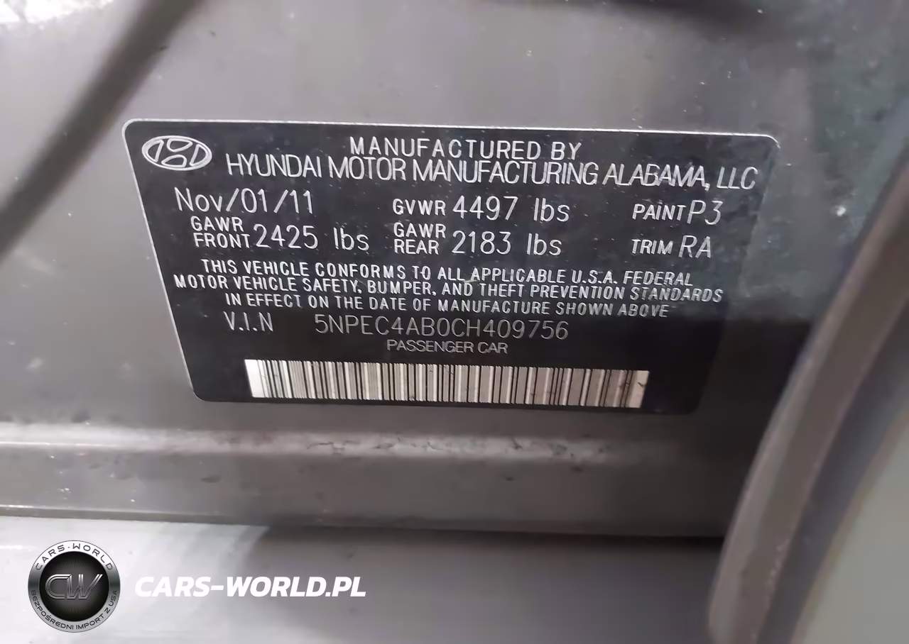 2012 Hyundai Sonata Se 2.0T VIN:5NPEC4AB0CH409756 - 9