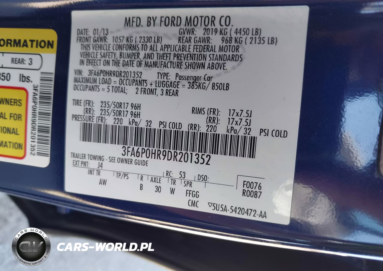 2013 Ford Fusion Se VIN:3FA6P0HR9DR201352 - 9