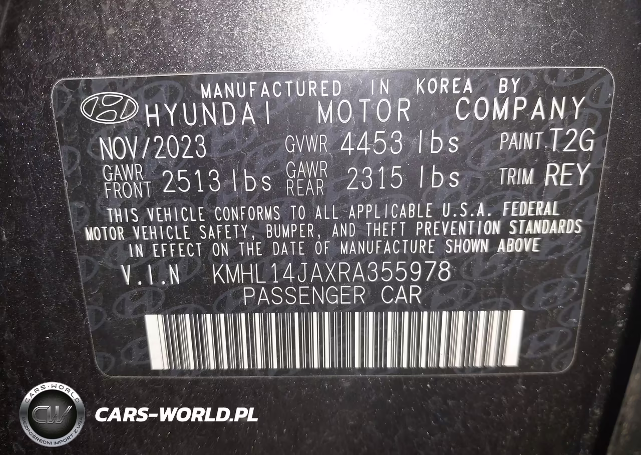 2024 Hyundai Sonata Sel VIN:KMHL14JAXRA355978 - 9
