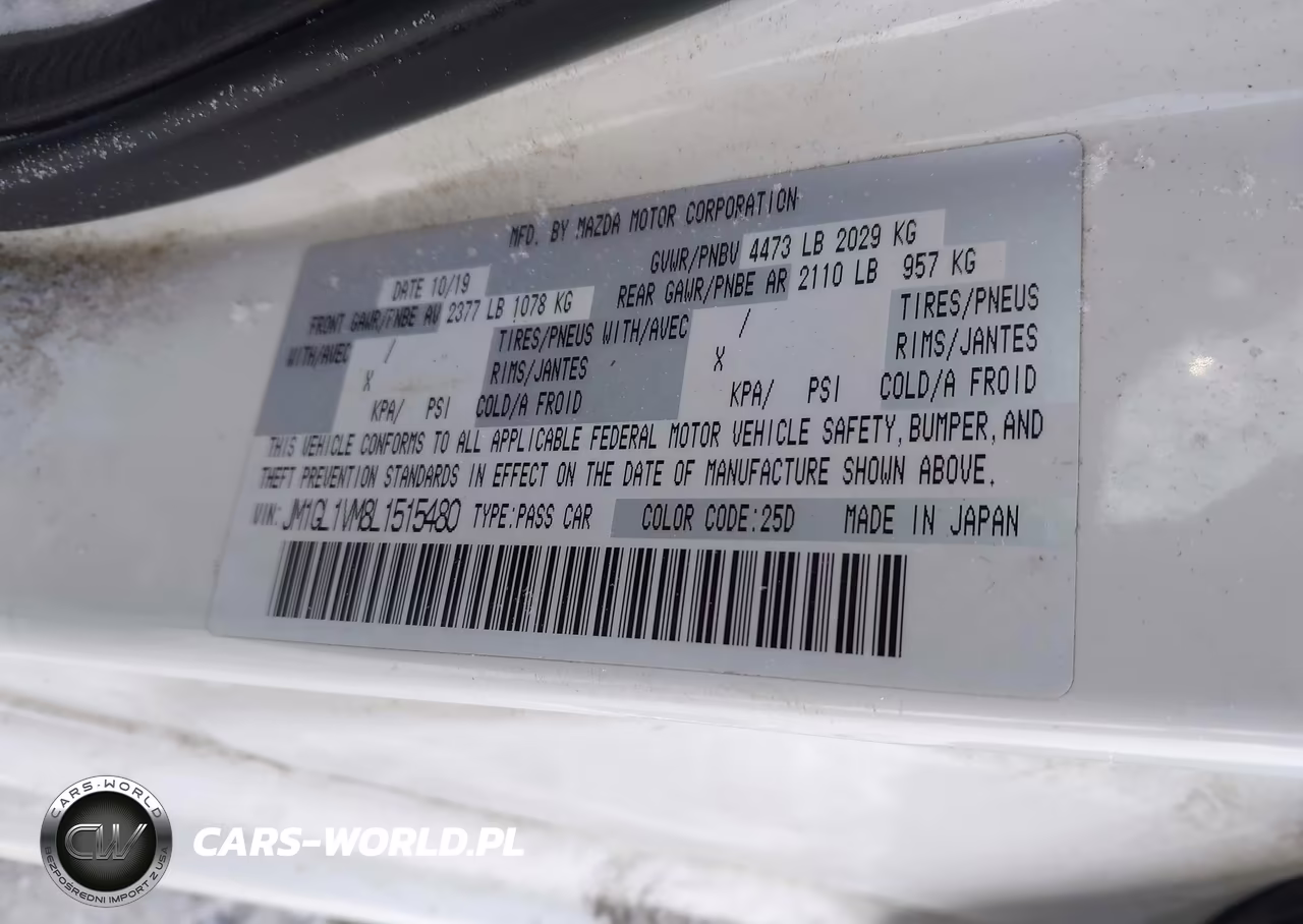 2020 Mazda Mazda6 Touring VIN:JM1GL1VM8L1515480 - 9