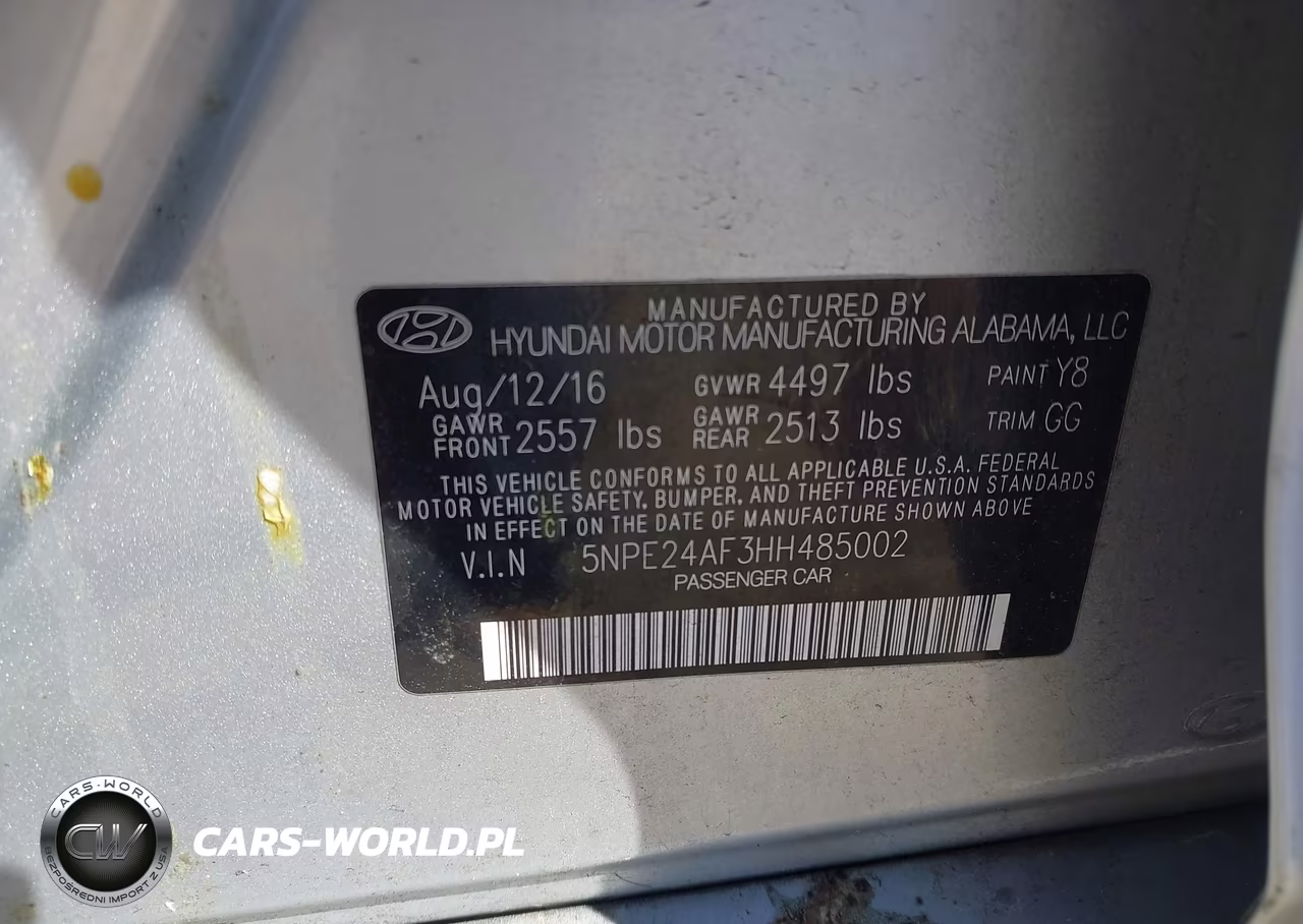 2017 Hyundai Sonata VIN:5NPE24AF3HH485002 - 9
