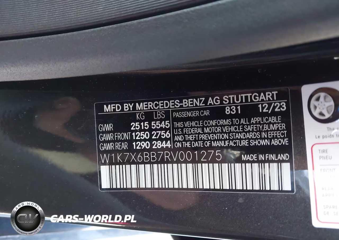 2024 Mercedes-Benz Amg Gt 53 4-Door Coupe VIN:W1K7X6BB7RV001275 - 9