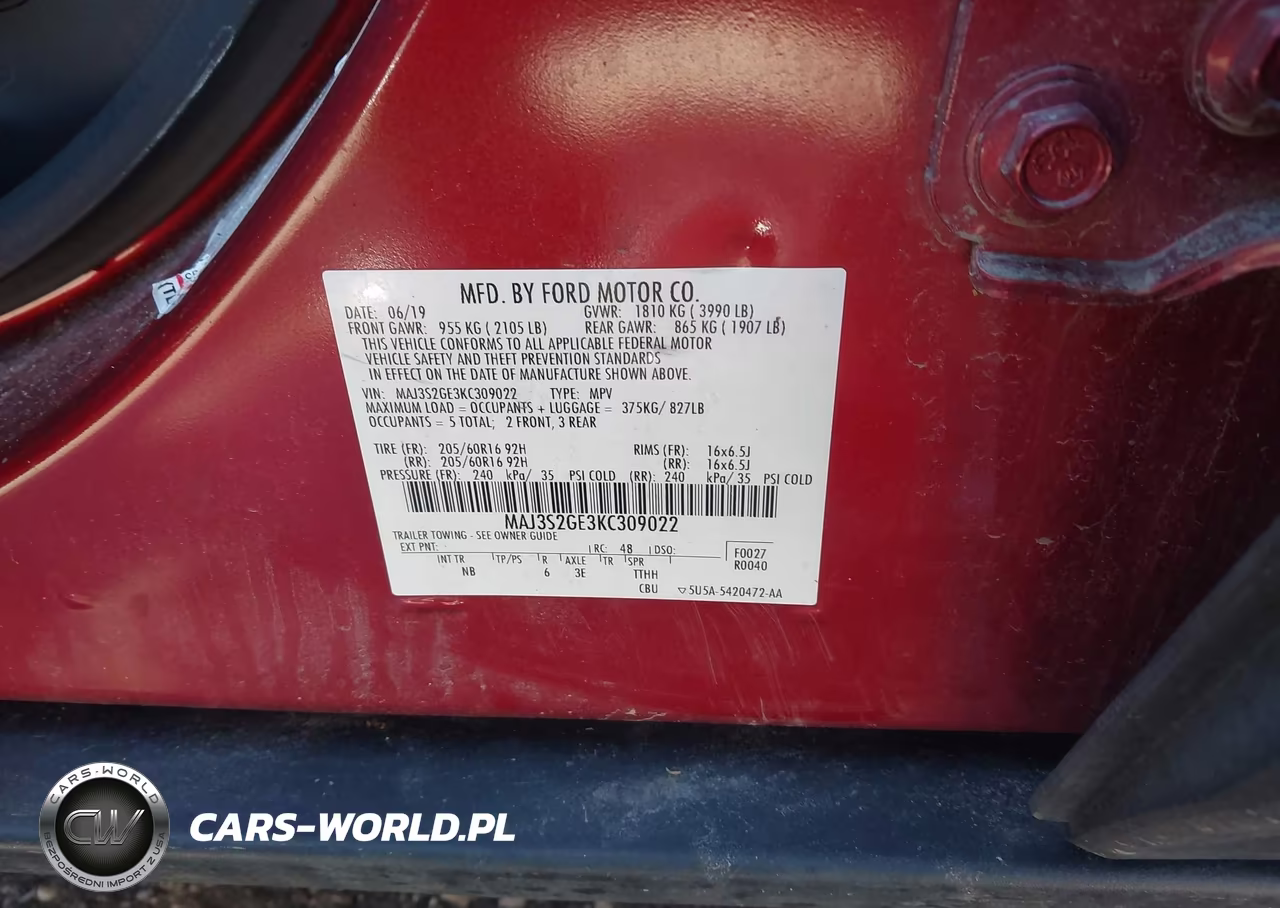 2019 Ford Ecosport Se VIN:MAJ3S2GE3KC309022 - 9