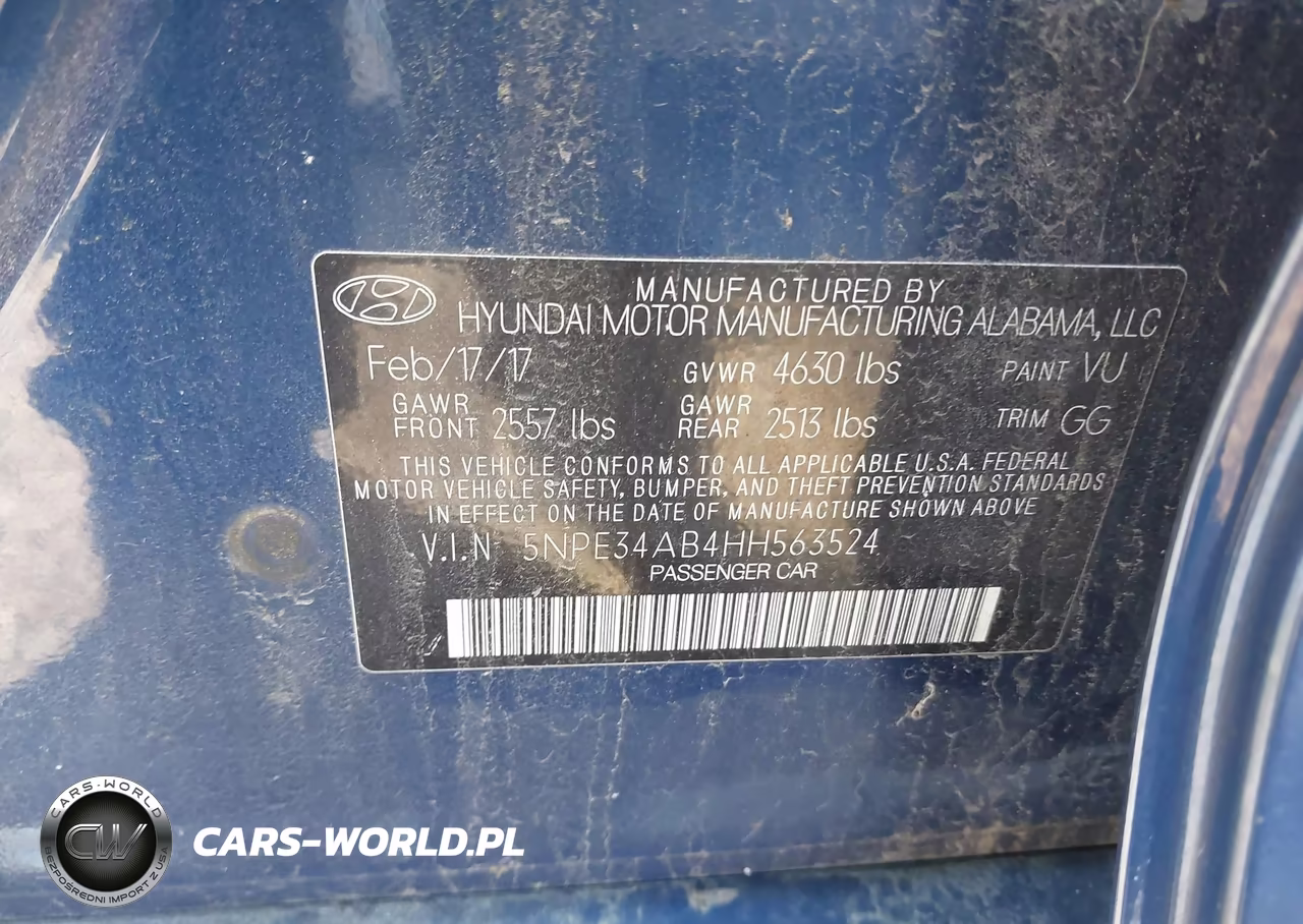 2017 Hyundai Sonata Sport 2.0T VIN:5NPE34AB4HH563524 - 9