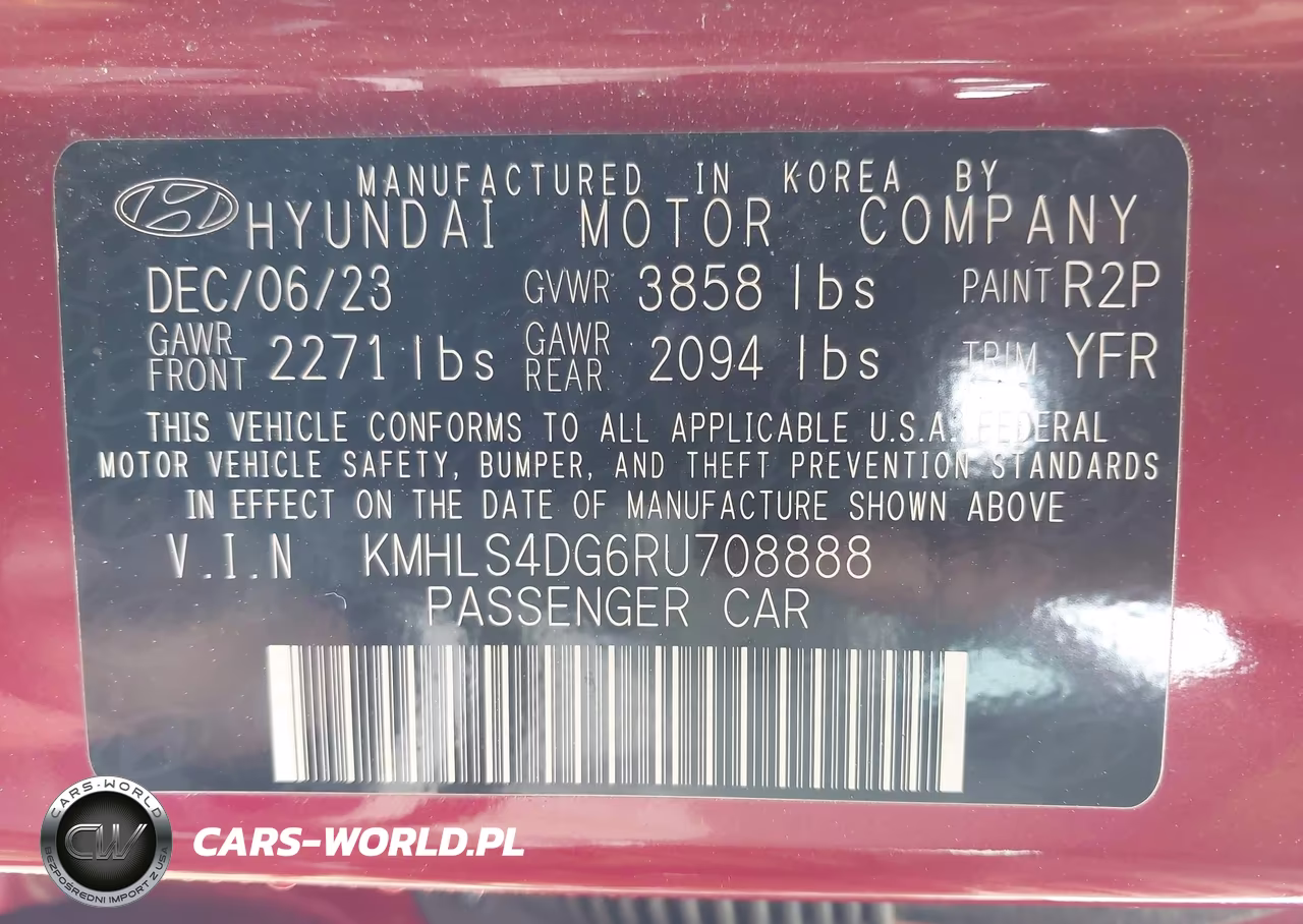 2024 Hyundai Elantra Sel VIN:KMHLS4DG6RU708888 - 9