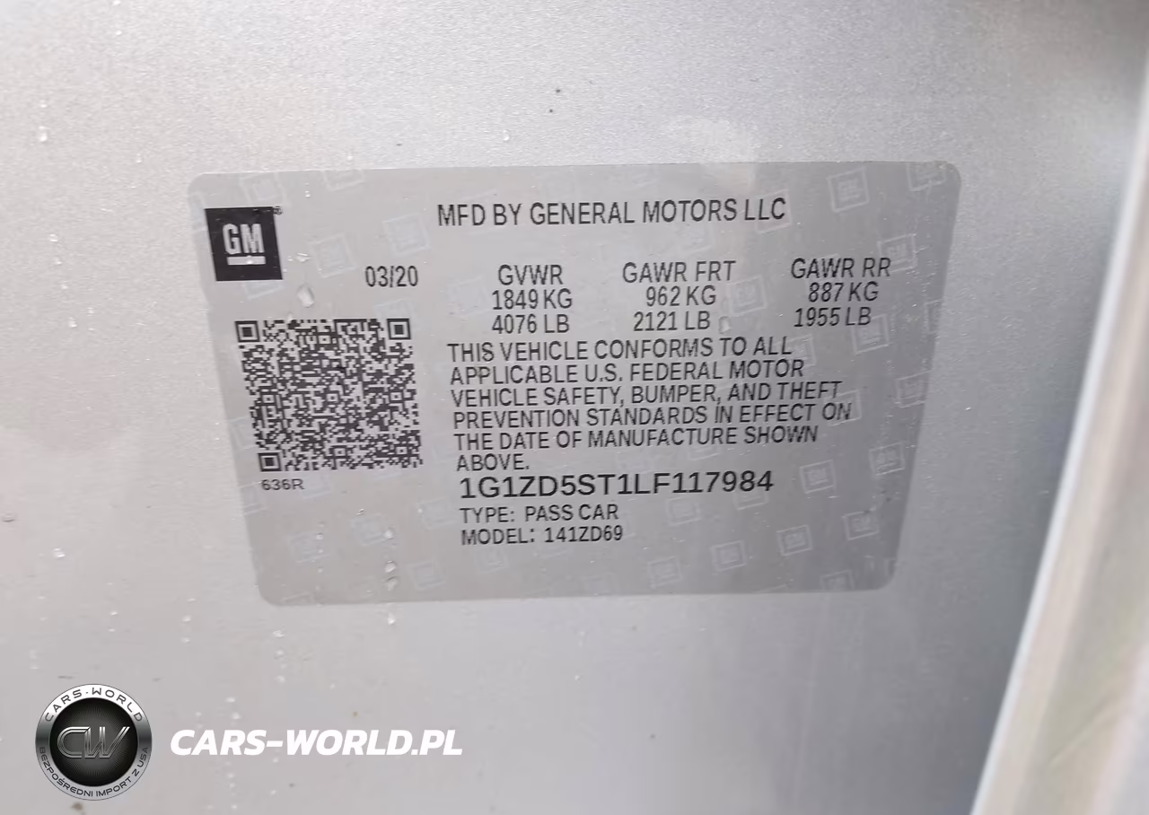 2020 Chevrolet Malibu Fwd Lt VIN:1G1ZD5ST1LF117984 - 9