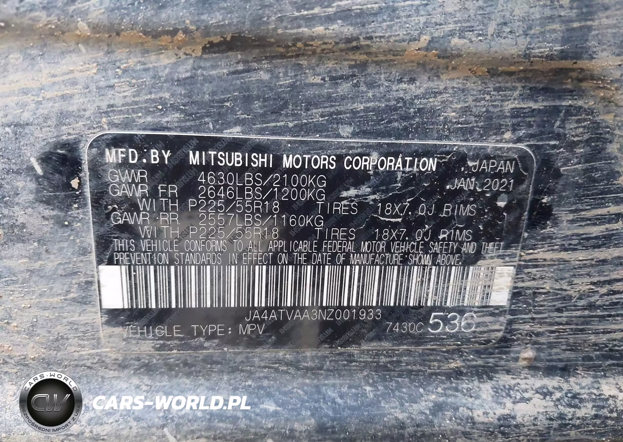 2022 Mitsubishi Eclipse Cross Le S-Awc VIN:JA4ATVAA3NZ001933 - 9