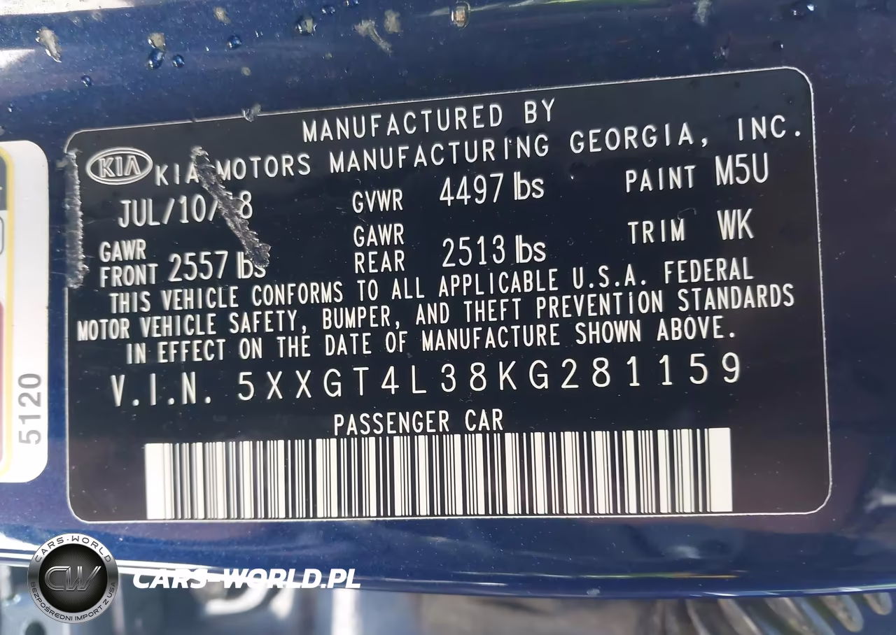 2019 Kia Optima Lx VIN:5XXGT4L38KG281159 - 9