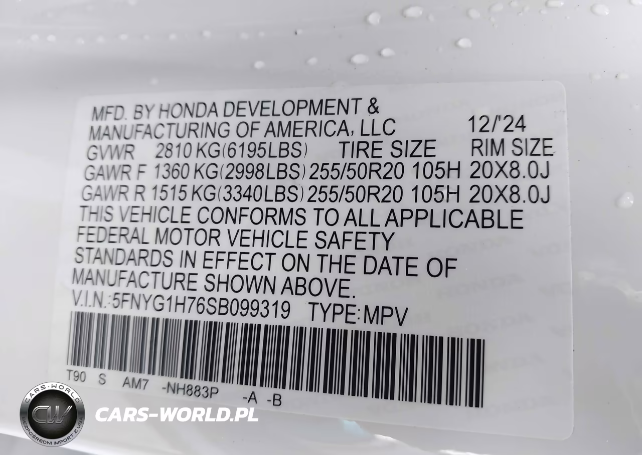 2025 Honda Pilot Touring VIN:5FNYG1H76SB099319 - 9