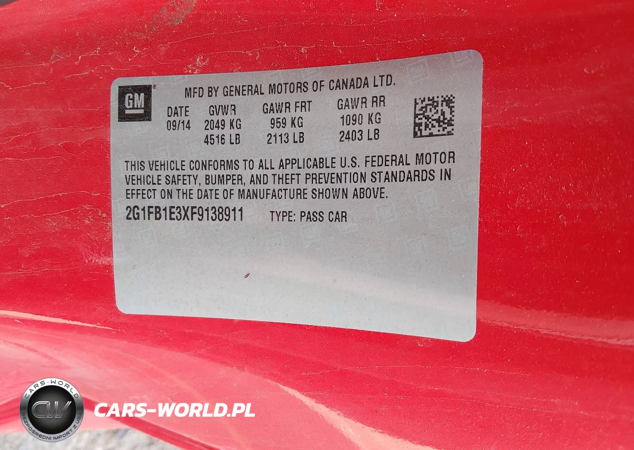 2015 Chevrolet Camaro 2Ls VIN:2G1FB1E3XF9138911 - 9