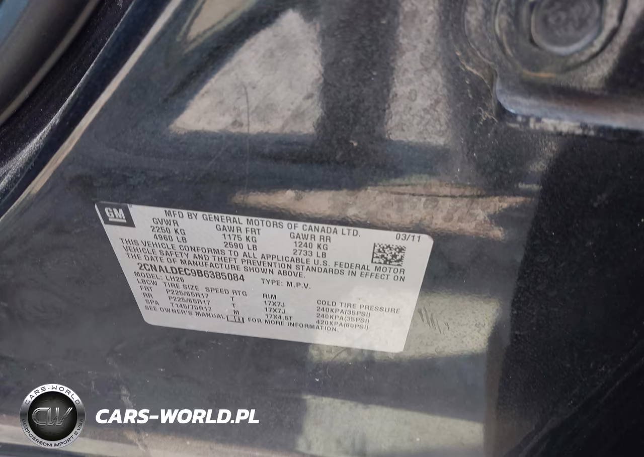 2011 Chevrolet Equinox 1Lt VIN:2CNALDEC9B6385084 - 9