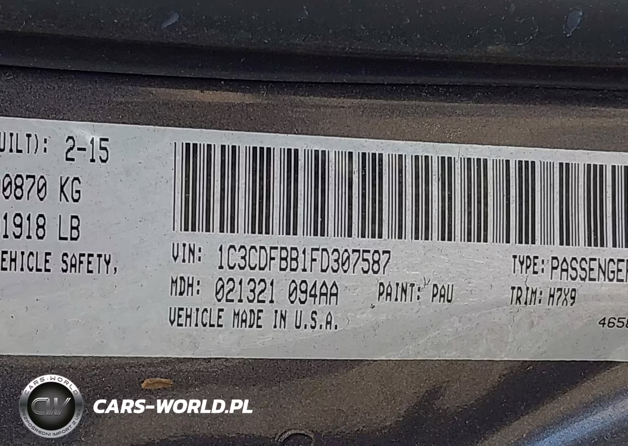 2015 Dodge Dart Sxt VIN:1C3CDFBB1FD307587 - 9