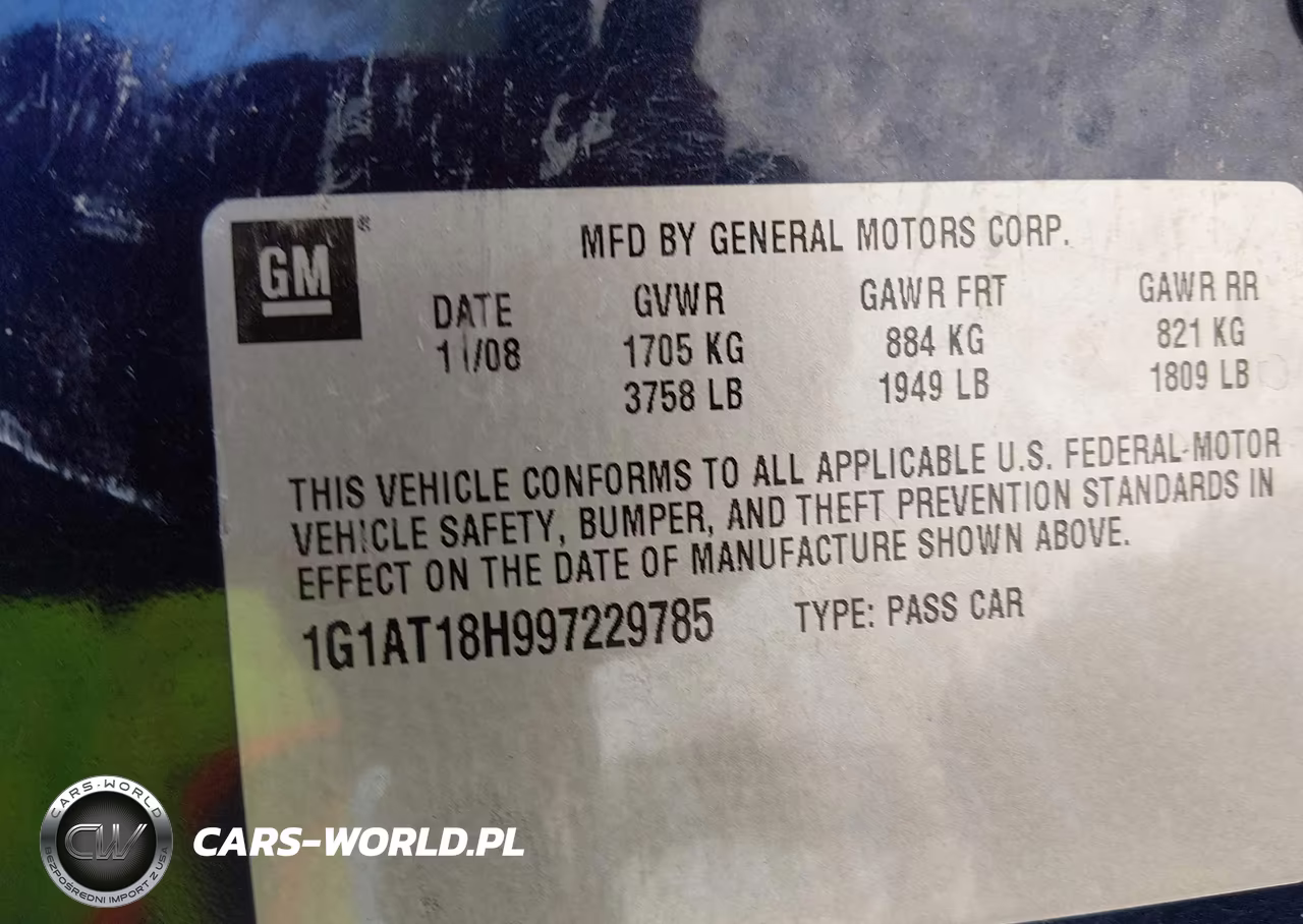 2009 Chevrolet Cobalt Lt VIN:1G1AT18H997229785 - 9