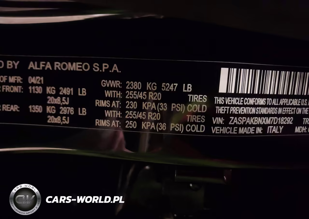 2021 Alfa Romeo Stelvio Ti Sport Awd VIN:ZASPAKBNXM7D18292 - 9