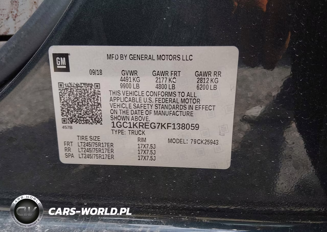 2019 Chevrolet Silverado 2500Hd Wt VIN:1GC1KREG7KF138059 - 9