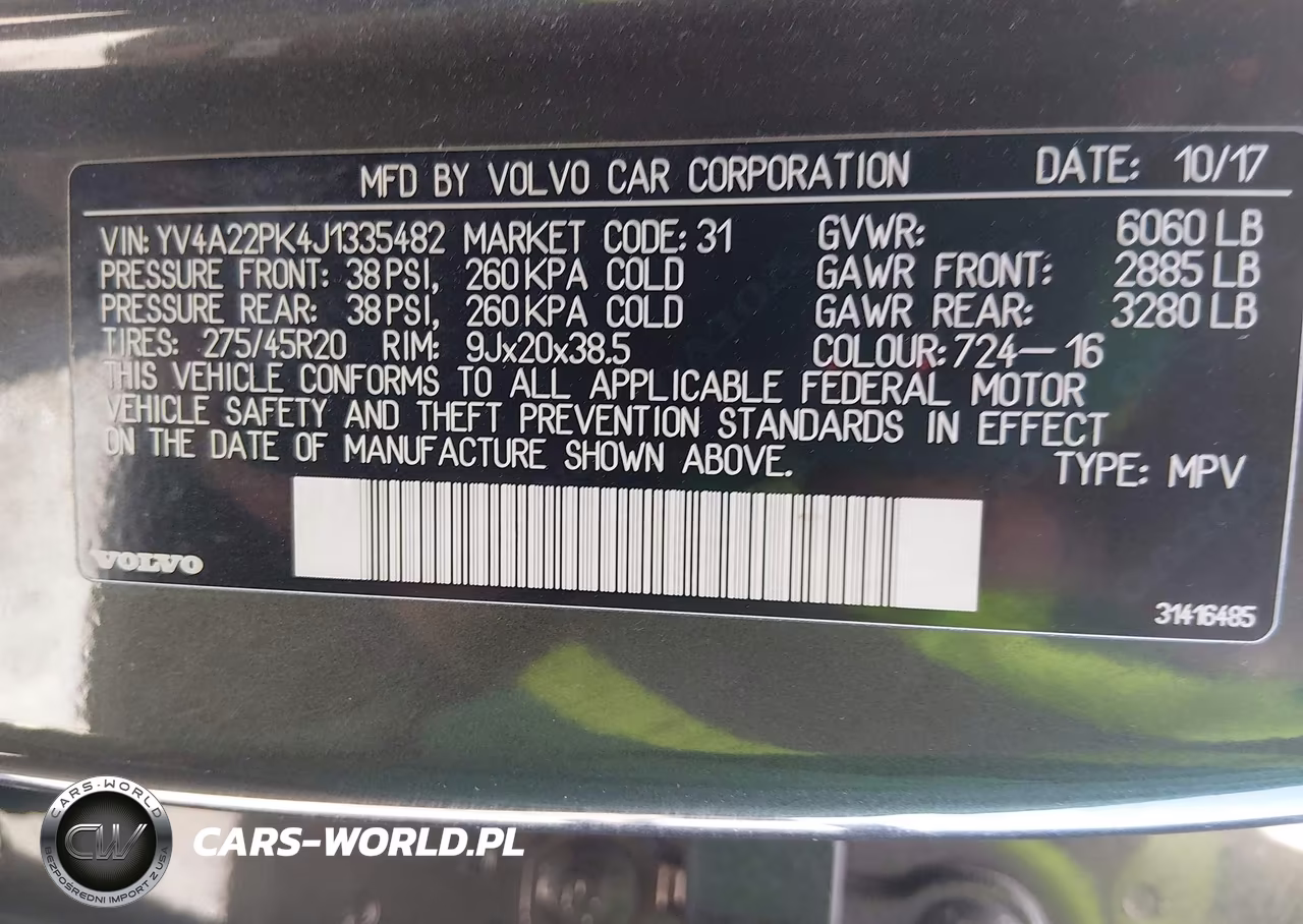 2018 Volvo Xc90 T6 Momentum VIN:YV4A22PK4J1335482 - 9
