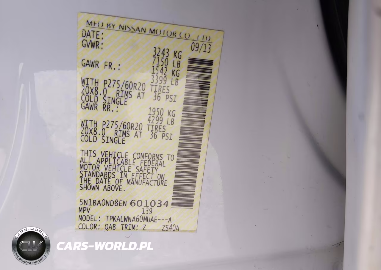 2014 Nissan Armada Platinum VIN:5N1BA0ND8EN601034 - 9