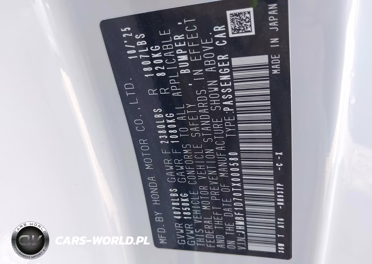 2026 Honda Prelude 2-Tone VIN:JHMBF1D70TX000580 - 9