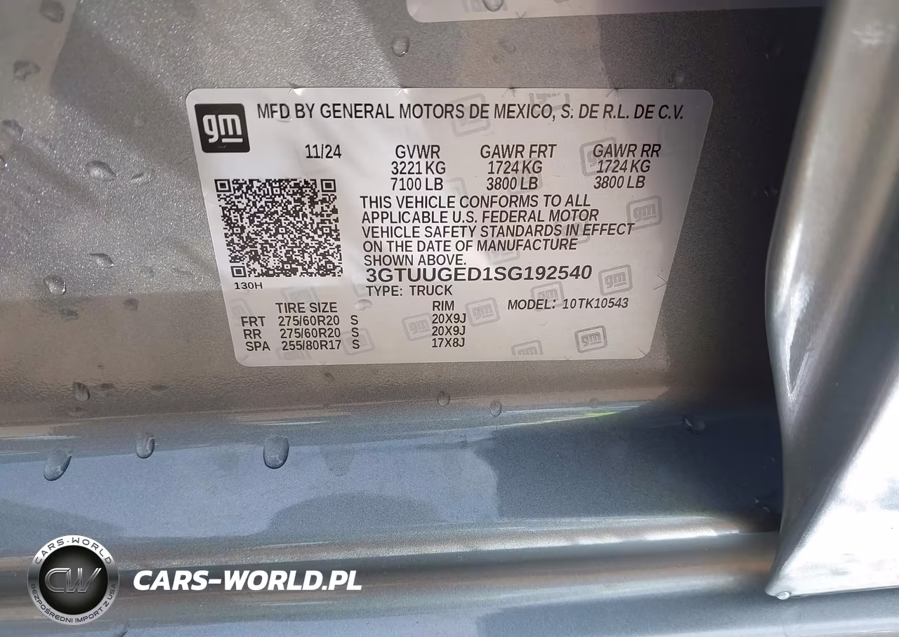 2025 GMC Sierra 1500 4Wd Short Box Denali VIN:3GTUUGED1SG192540 - 9