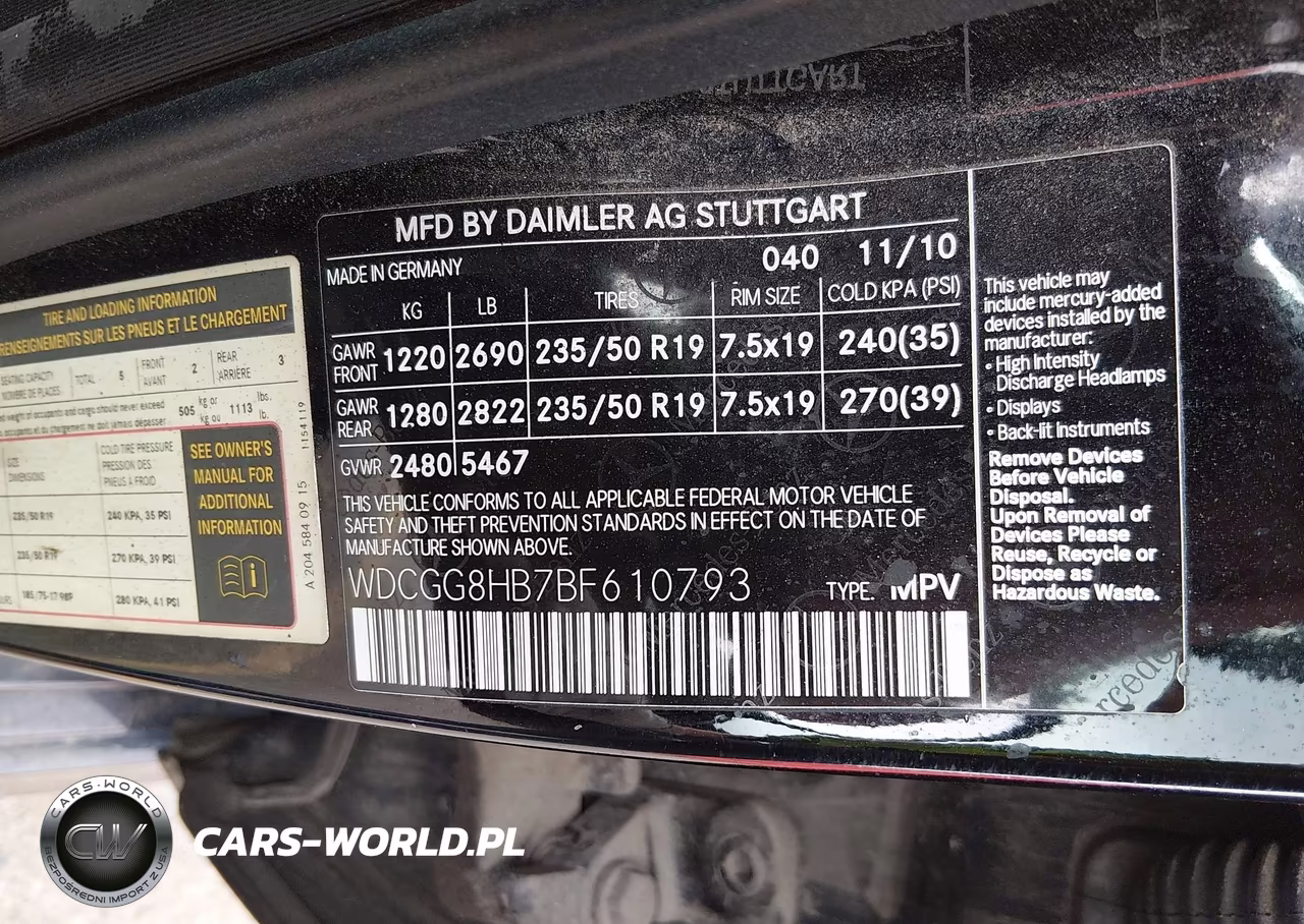 2011 Mercedes-Benz Glk 350 4Matic VIN:WDCGG8HB7BF610793 - 9