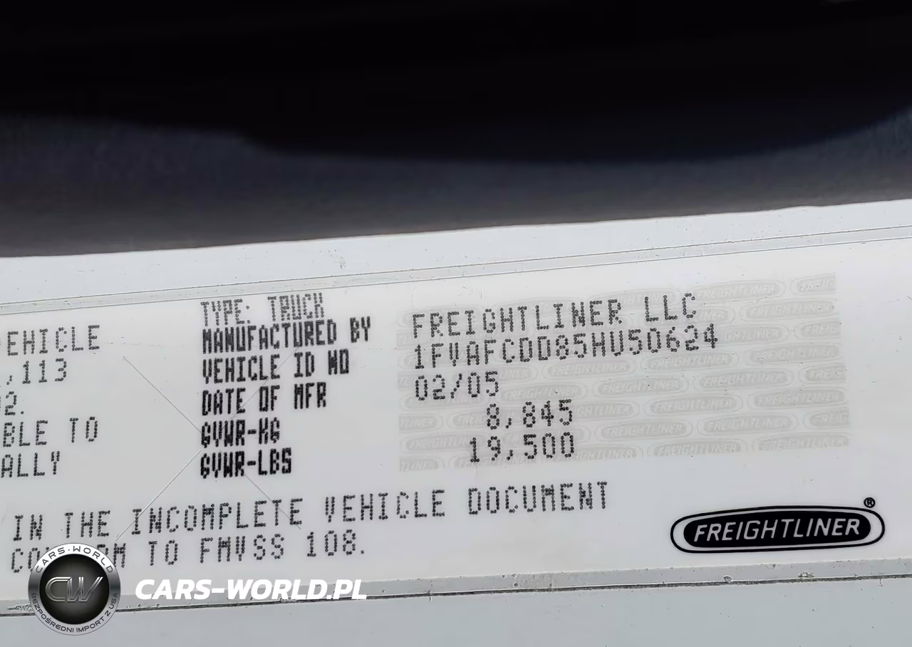 2005 Freightliner Sport Chassis 106 VIN:1FVAFCDD85HU50624 - 8
