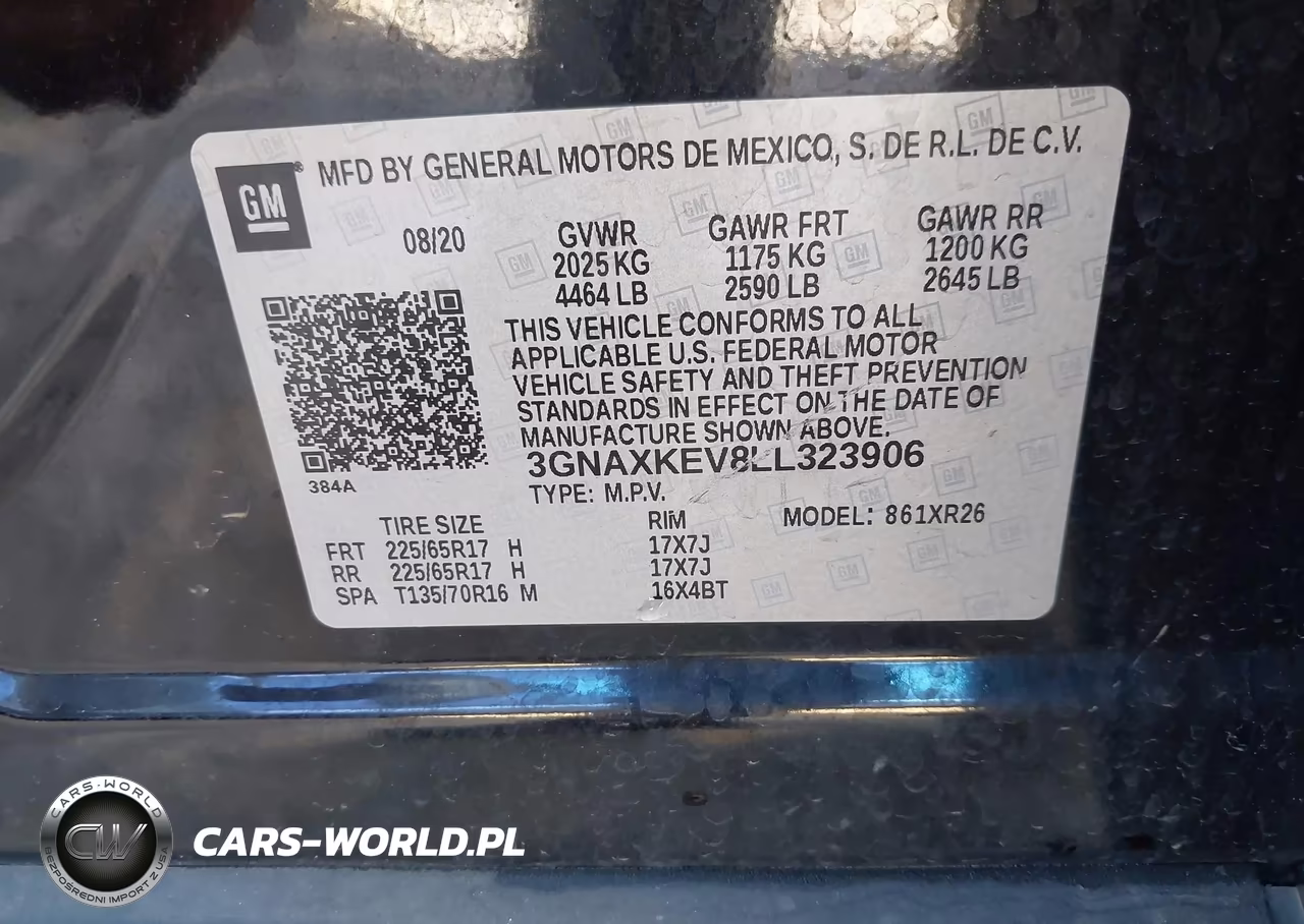 2020 Chevrolet Equinox Fwd Lt 1.5L Turbo VIN:3GNAXKEV8LL323906 - 9
