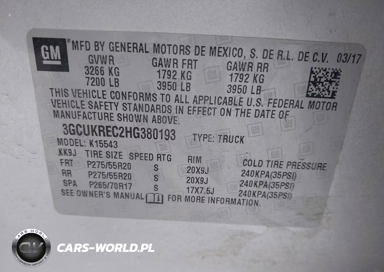 2017 Chevrolet Silverado 1500 1Lt VIN:3GCUKREC2HG380193 - 9