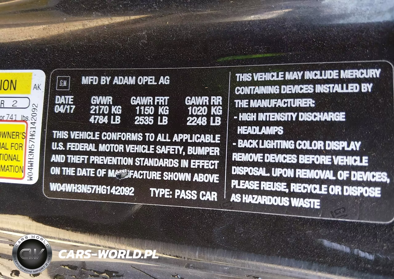 BUICK CASCADA VIN:W04WH3N57HG142092 - 9