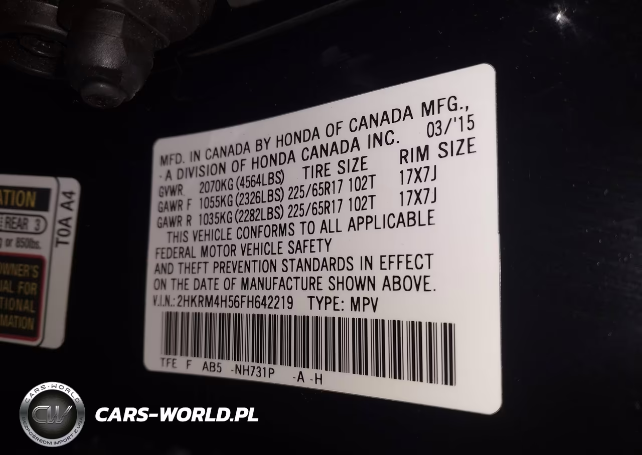 2015 Honda Cr-V Ex VIN:2HKRM4H56FH642219 - 9