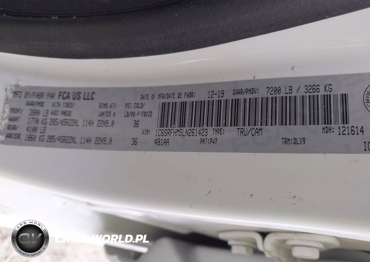 2020 Ram 1500 Limited VIN:1C6SRFHM5LN261423 - 9