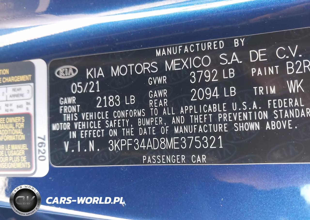 2021 Kia Forte Gt-Line VIN:3KPF34AD8ME375321 - 9