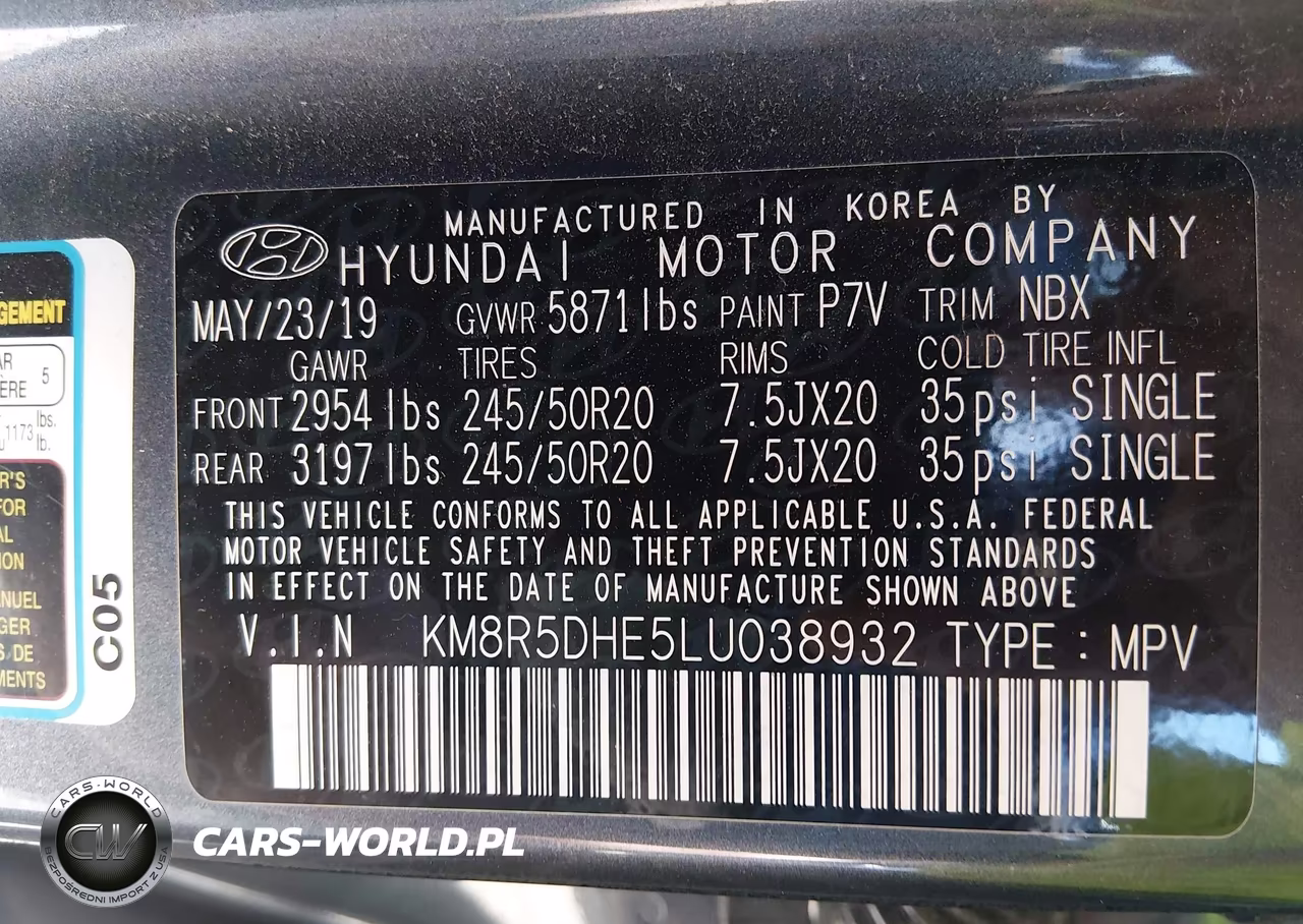 2020 Hyundai Palisade Limited VIN:KM8R5DHE5LU038932 - 9