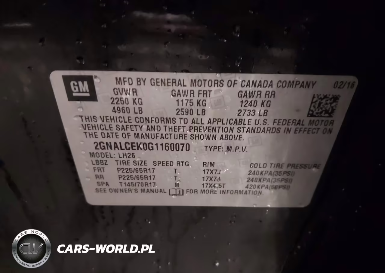 2016 Chevrolet Equinox Lt VIN:2GNALCEK0G1160070 - 9