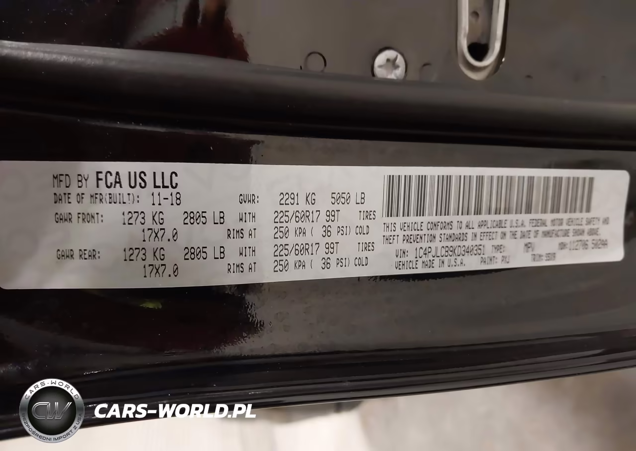 2019 Jeep Cherokee Latitude Fwd VIN:1C4PJLCB9KD340351 - 9