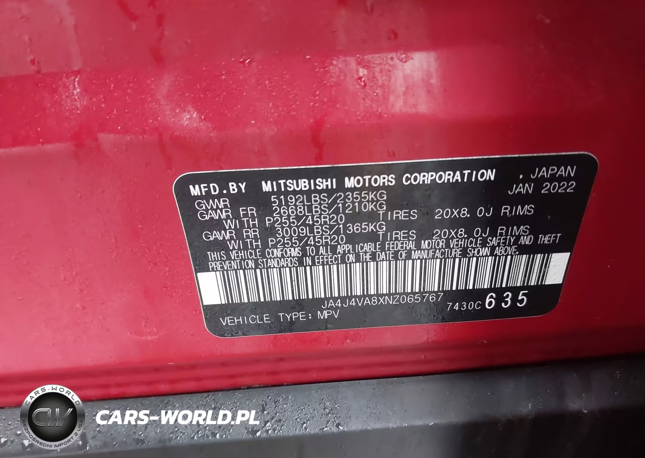 2022 Mitsubishi Outlander Sel 2.5 S-Awc VIN:JA4J4VA8XNZ065767 - 9